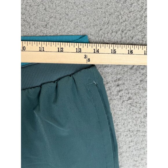 Fabletics Womens Pants Tapered Drawstring Teal Stretch Walking Lightweight Small - Picture 4 of 9